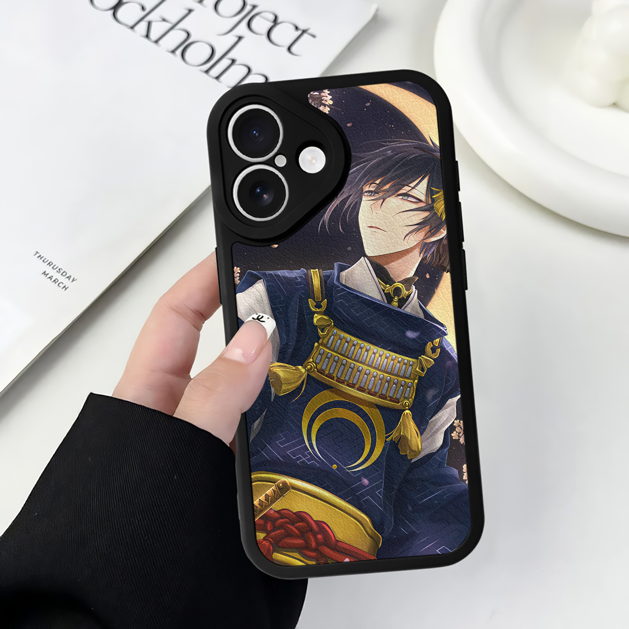 （画像用） 刀剣乱舞 Touken Ranbu 【iPhone 16シリーズ対応】シリコンスマホケース（レザー調） 材質：シリコン